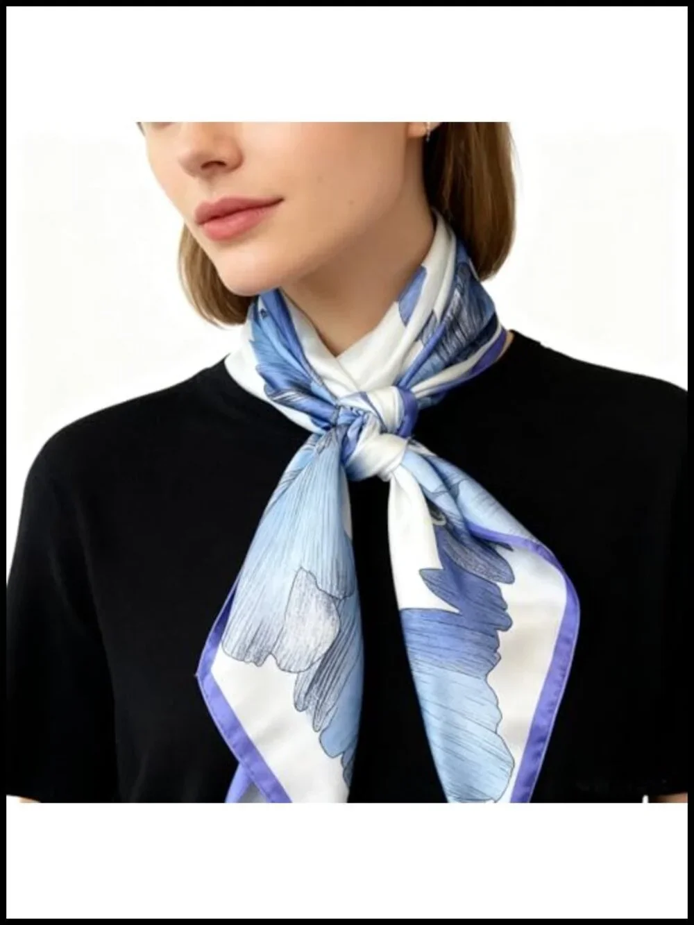 XL 43 Inch Extra Large Square Fashion Scarf Silk Feeling Hair Scarf Wrapping
